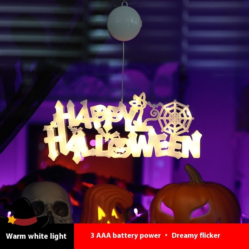 Halloween Decorative Light Door Plate Decorative LED Pendant Home Ornaments