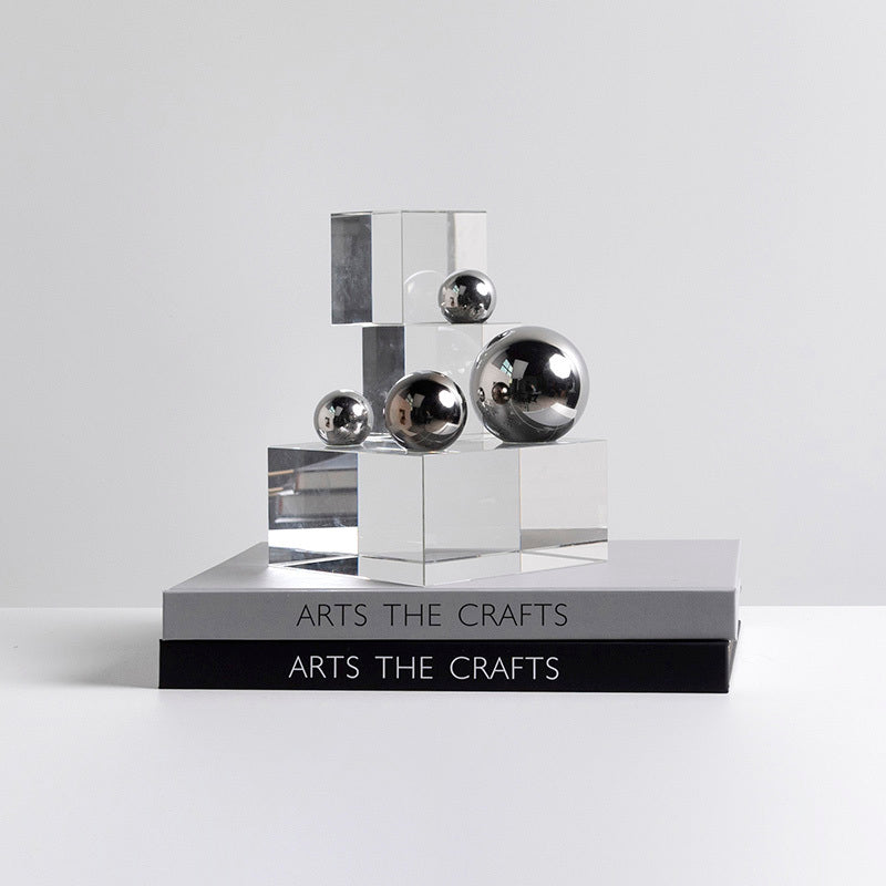 Nordic Crystal Ornaments With Balls For Home Geometric Ornaments