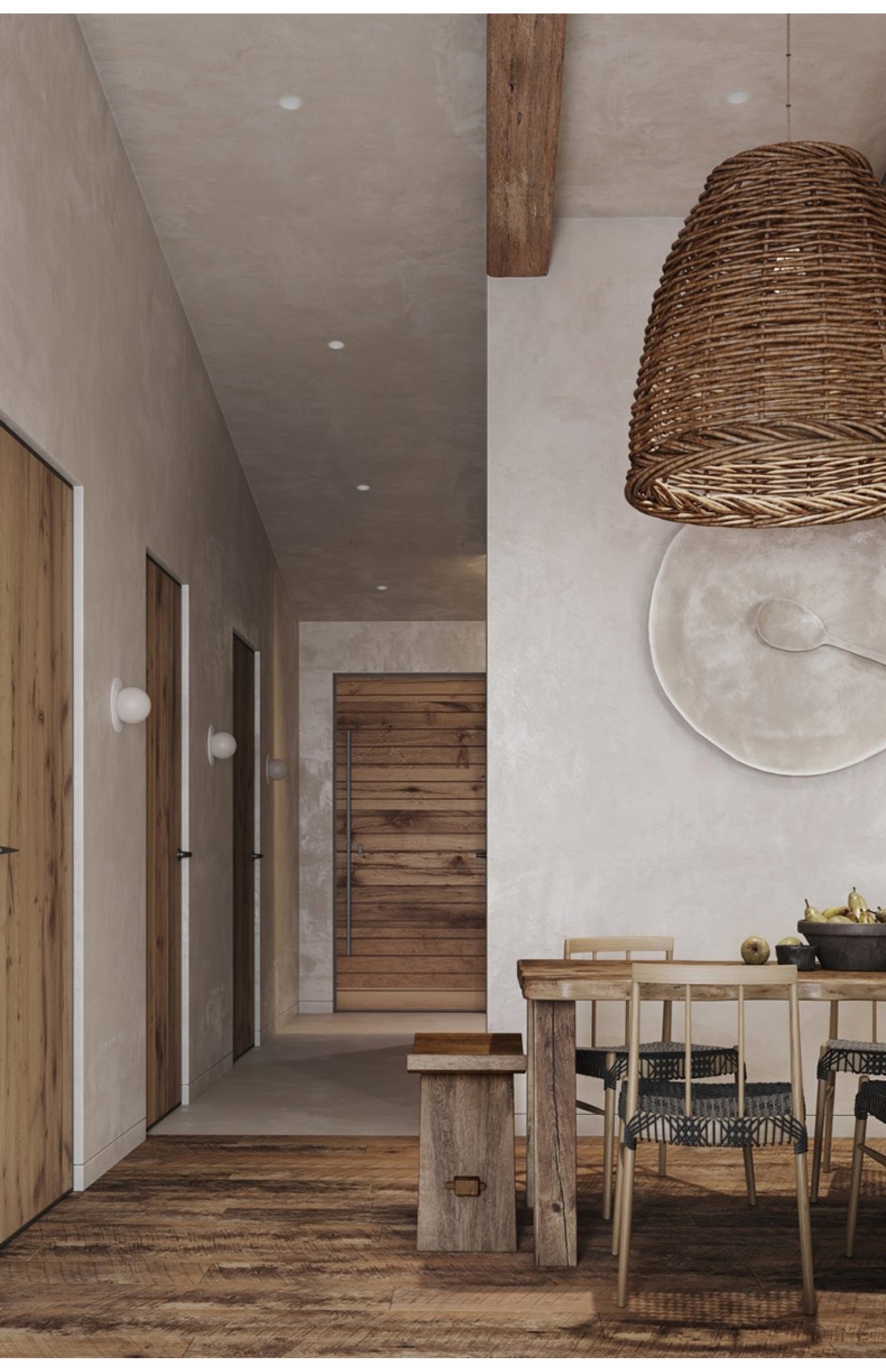 Retro Idyllic Zen Rattan-weaved Ceiling Lamp