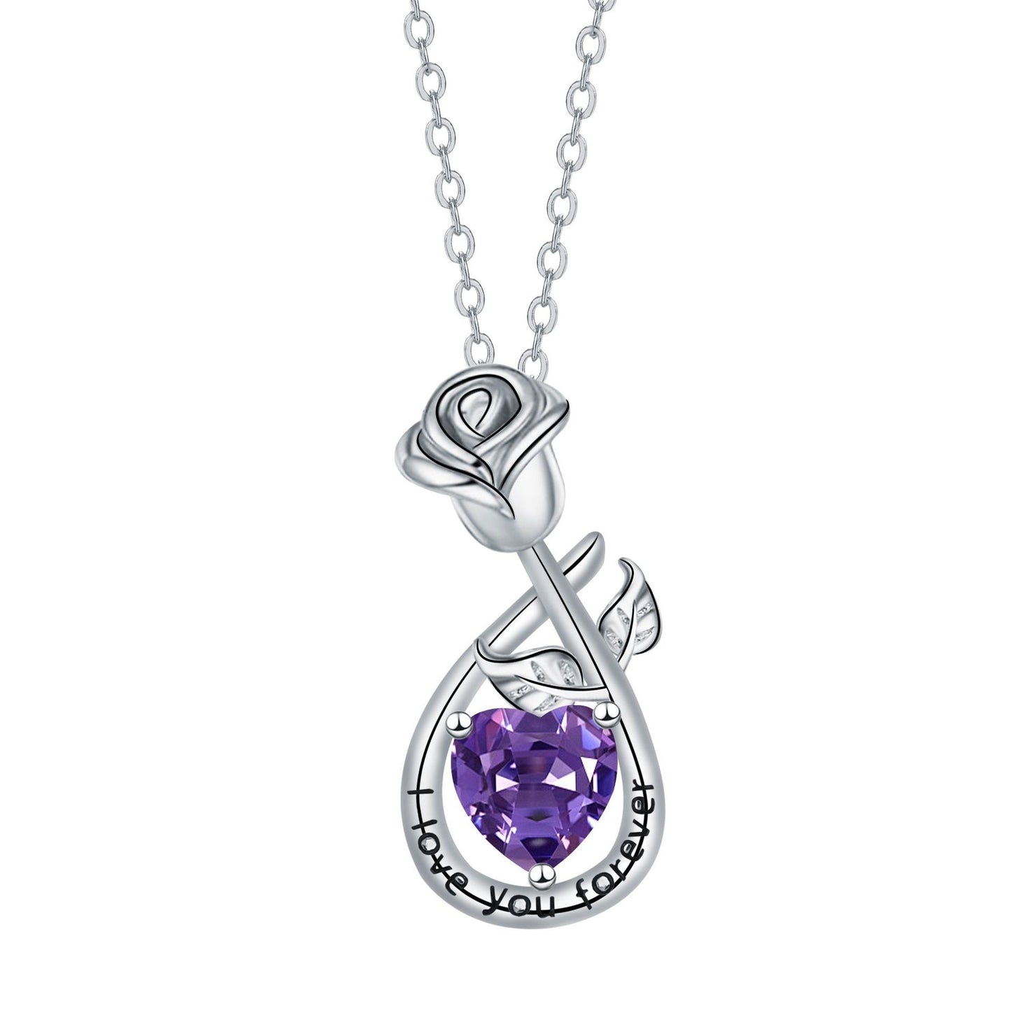 Rose Pendant Necklace Valentine's Day Gift For Girlfriend Jewelry/Accessories