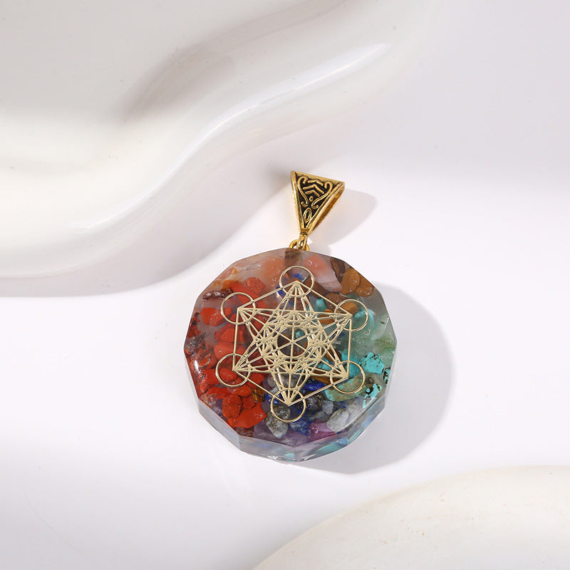 Retro Reiki Healing Energy Crystal Pendant Natural Stone For Yoga Meditation Spiritual 7 Chakra Jewelry Necklace Amulet Jewelry/Accessories
