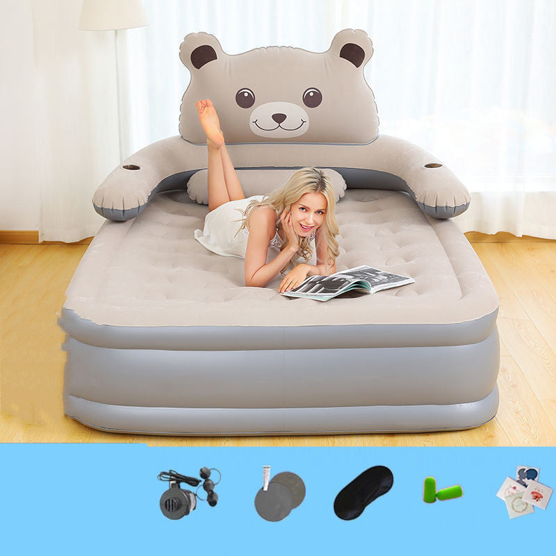 Elevated Household Double Automatic Cartoon Air Bed Furniture