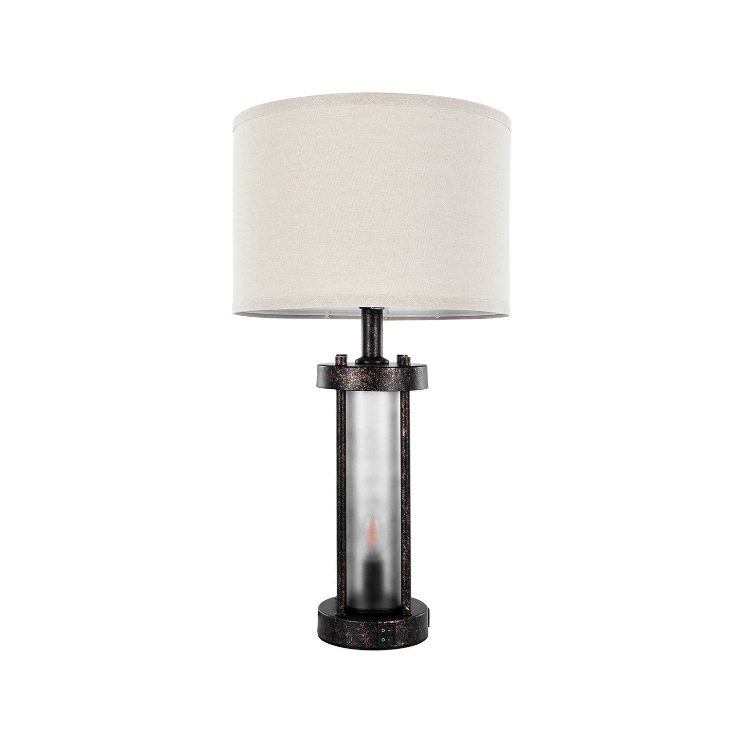 Table Lamps Set Of 2 Farmhouse Bedside Nightstand Lamps With USB Ports,Desk Lamp Home Essentials