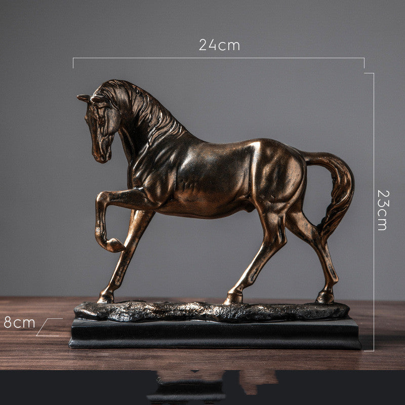 Crafts Resin Wine Cabinet TV Cabinet Soft Decoration Horse