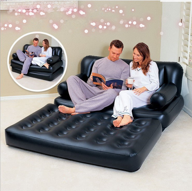 Double fold inflatable sofa