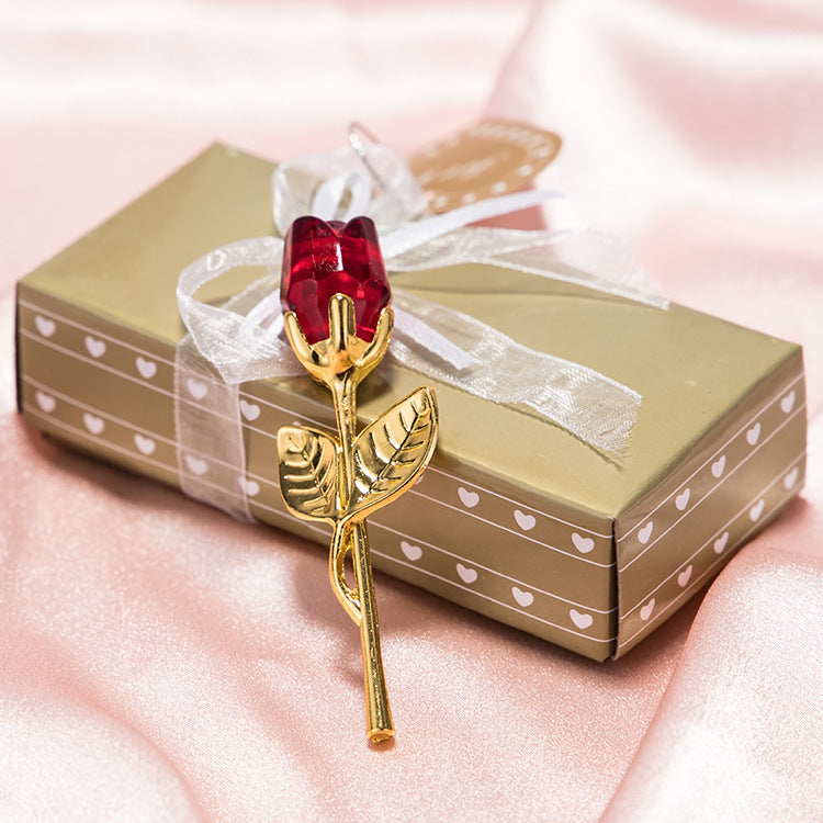 Metal Crystal Rose Decorations – Perfect Gift for Any Occasion: Valentine's Day, Anniversary, Birthday, Wedding & More Home Ornaments