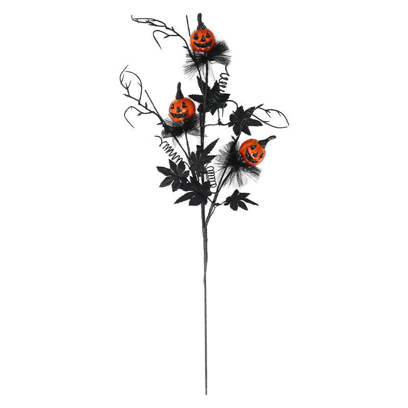 Halloween Decorations Black Horror Pumpkin Twig Cutting Bouquet Home Ornaments