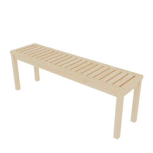 52 Solid Wood Slatted Bench For Living Room, Bedroom, Or Entryway Durable Natural Hardwood Finish, Perfect For Foot Of Bed Or Entryways, Hallways