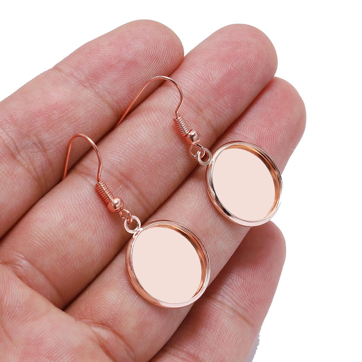 DIY Jewelry Accessories Ear Hook Round Empty Holder Jewelry/Accessories