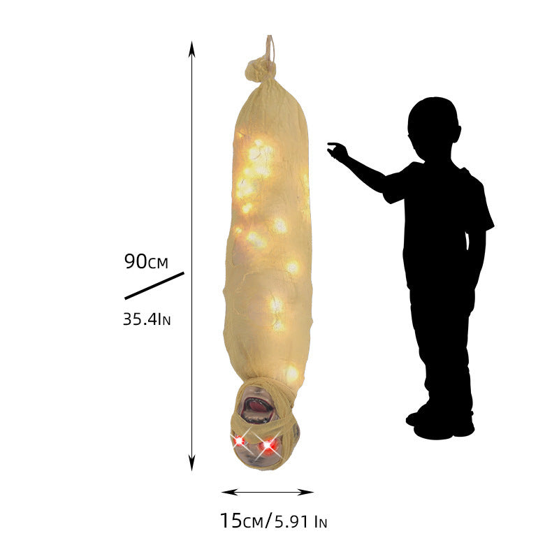 Halloween Inverted Mummy Induction Electric Luminous Hanging Ghost Home Ornaments