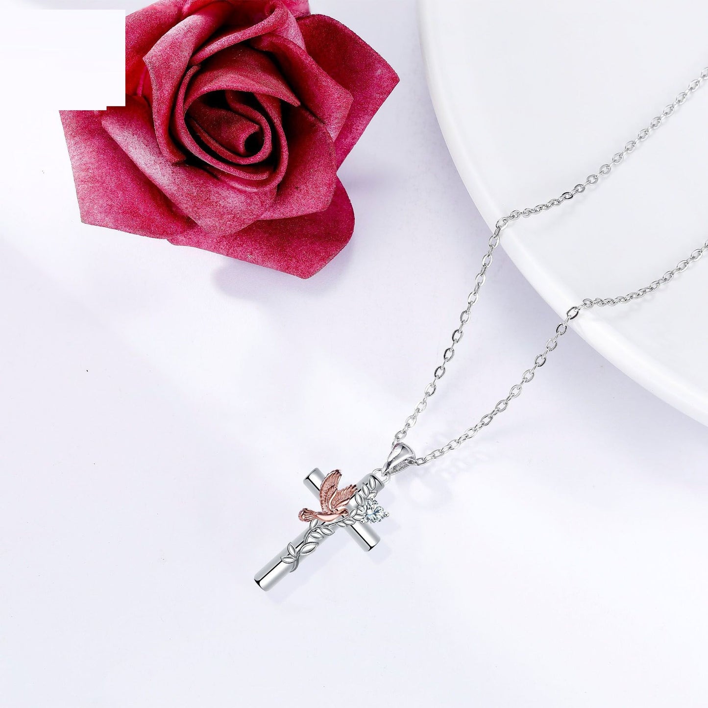 Cross Pendant Necklace High Sense Decoration Design Jewelry/Accessories