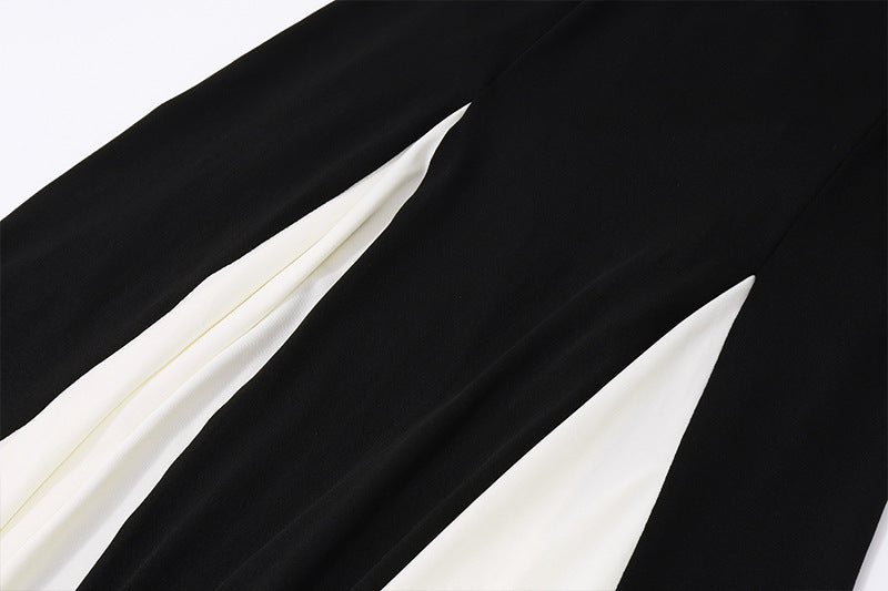 Women's Fashion Color Contrast Sling Dress Women's Garments Apparel / Clothing
