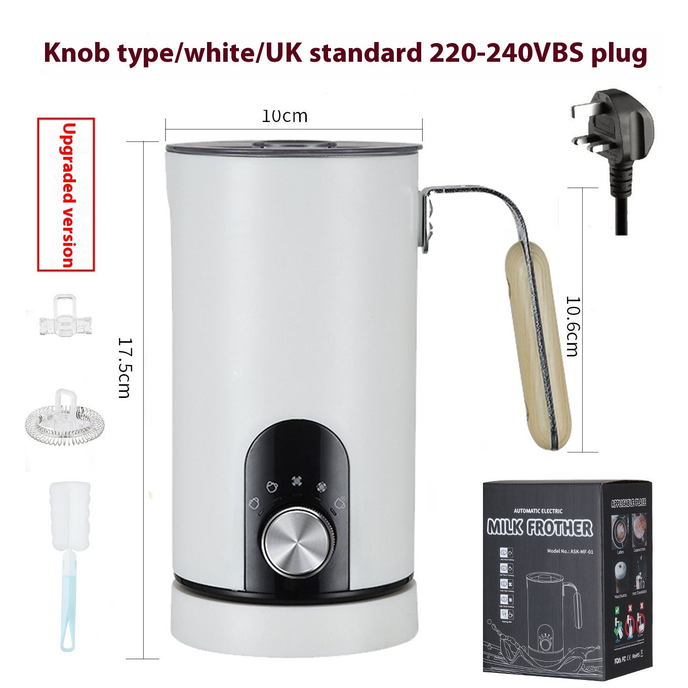 Milk Frother Household Hot And Cold Milk Bubbler Appliances/Home Essentials