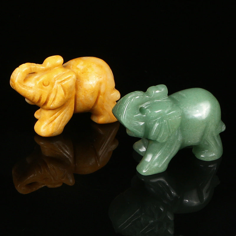Natural Jade Elephant Ornaments Home Crafts