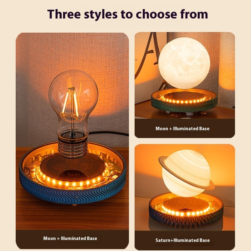 Magnetic Suspension Moon Small Night Lamp Decorative Creative Lighting Home Essentials