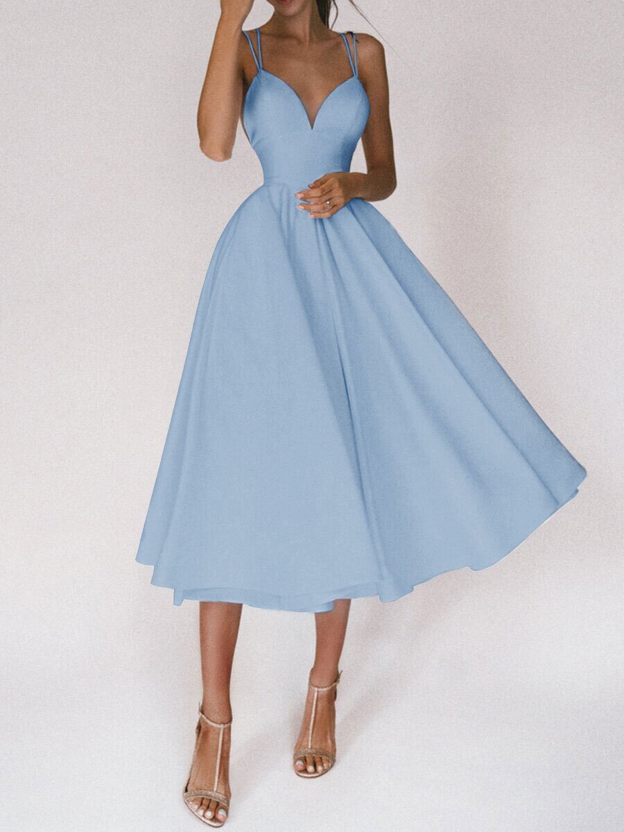 Sexy V-neck Suspender Dress Summer Fashion A-Line Long Dresses For Women's Garments Apparel / Clothing