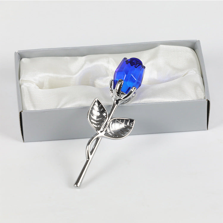 Metal Crystal Rose Decorations – Perfect Gift for Any Occasion: Valentine's Day, Anniversary, Birthday, Wedding & More Home Ornaments