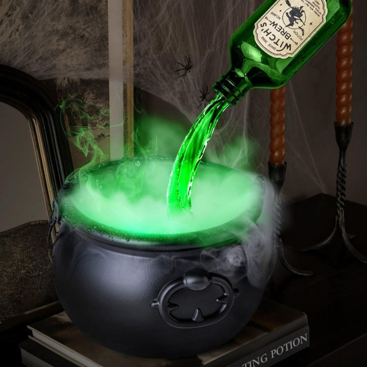 Halloween Black Wizard Bowl Magic Float Bottle And Diffuser Indoor Home Bar Magic Party Horror Ghost Props Halloween Decoration Home Ornaments