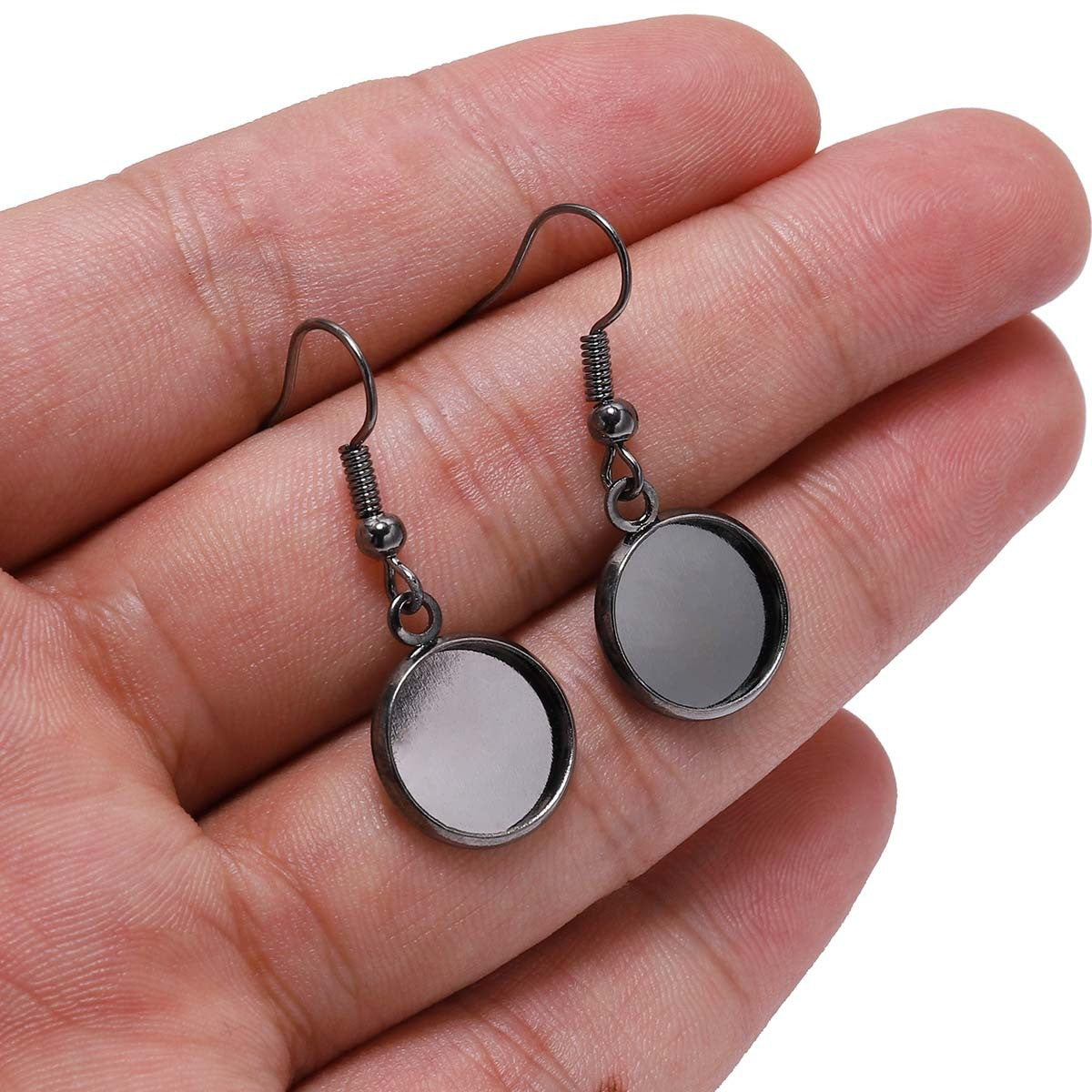 DIY Jewelry Accessories Ear Hook Round Empty Holder Jewelry/Accessories