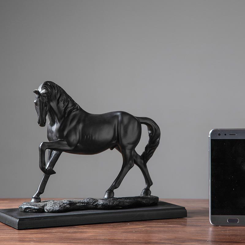 Crafts Resin Wine Cabinet TV Cabinet Soft Decoration Horse