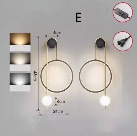 Wall Lamp, Bedside Lamp, Free Wiring Aisle Lamp Lighting Home Essentials