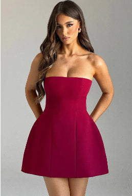 Fashion Tube Dress Summer Solid Color Sasual Backless Slim Short Dresses Party Clothing Women's Garments Apparel / Clothing