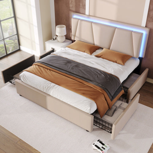 Wooden Storage Bed Bed Frame Size 160cmx200cm