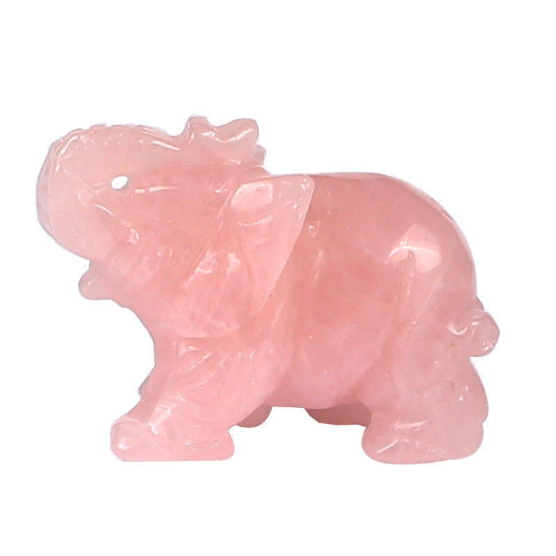 Natural Jade Elephant Ornaments Home Crafts