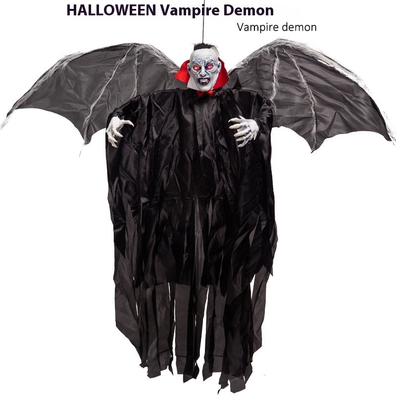 Big Bat Vampire Pendant Ornament Induction Luminous Atmosphere Props Home Ornaments