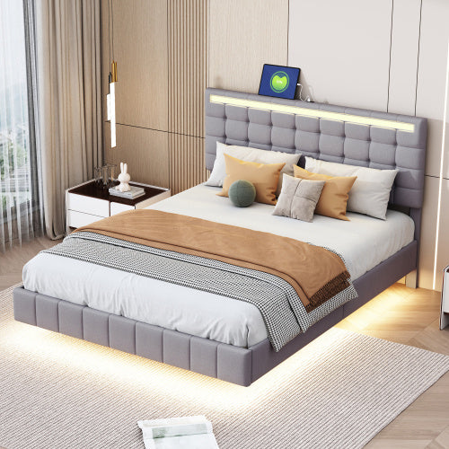 Linen Flat Double Bed Furniture