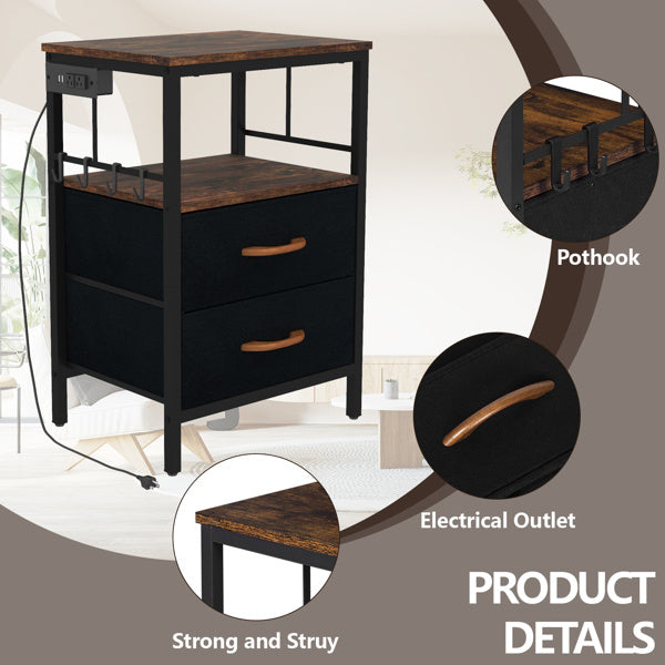 Bedside Table With Charging