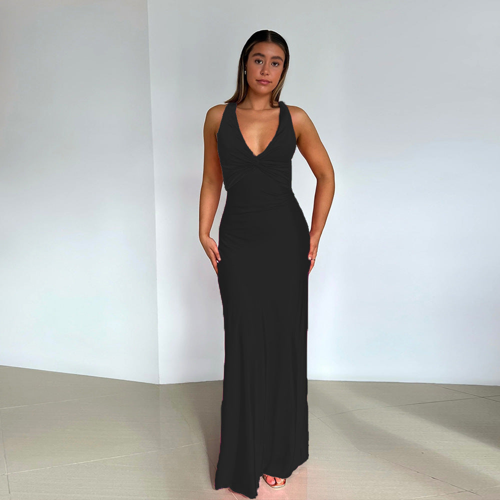 Fashion Personality Slim Fit Satin Dress Women's Garments Apparel / Clothing