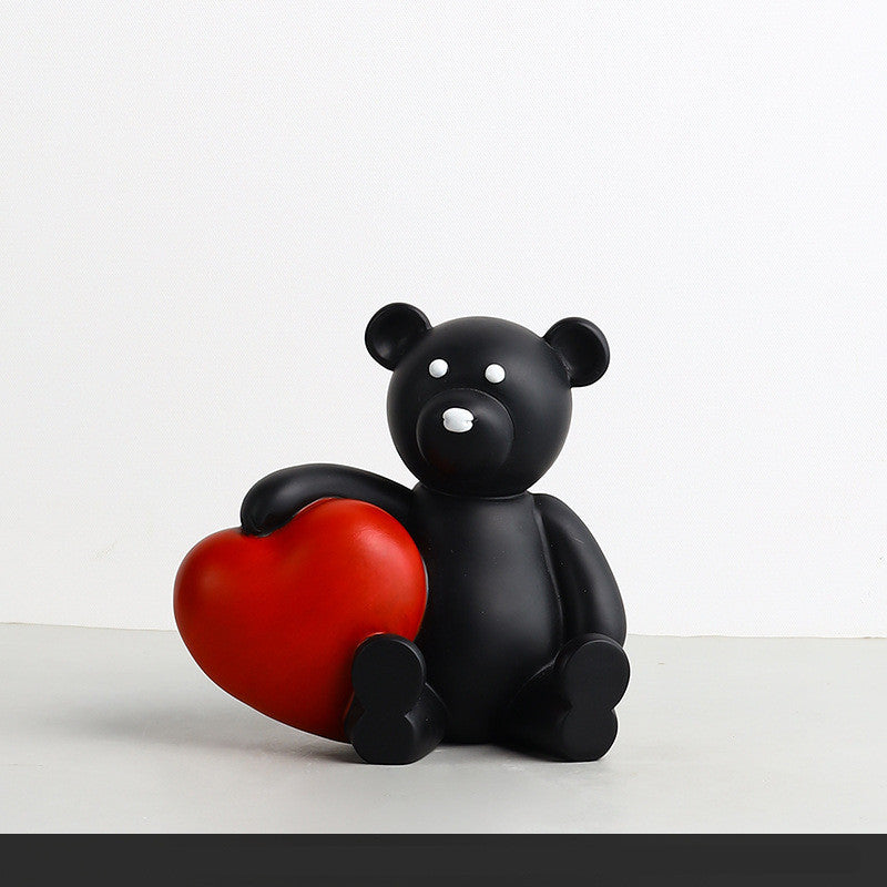 Christmas Love Bear Living Room Children Decoration Resin Crafts Home Ornaments