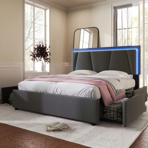 Wooden Storage Bed Bed Frame Size 160cmx200cm