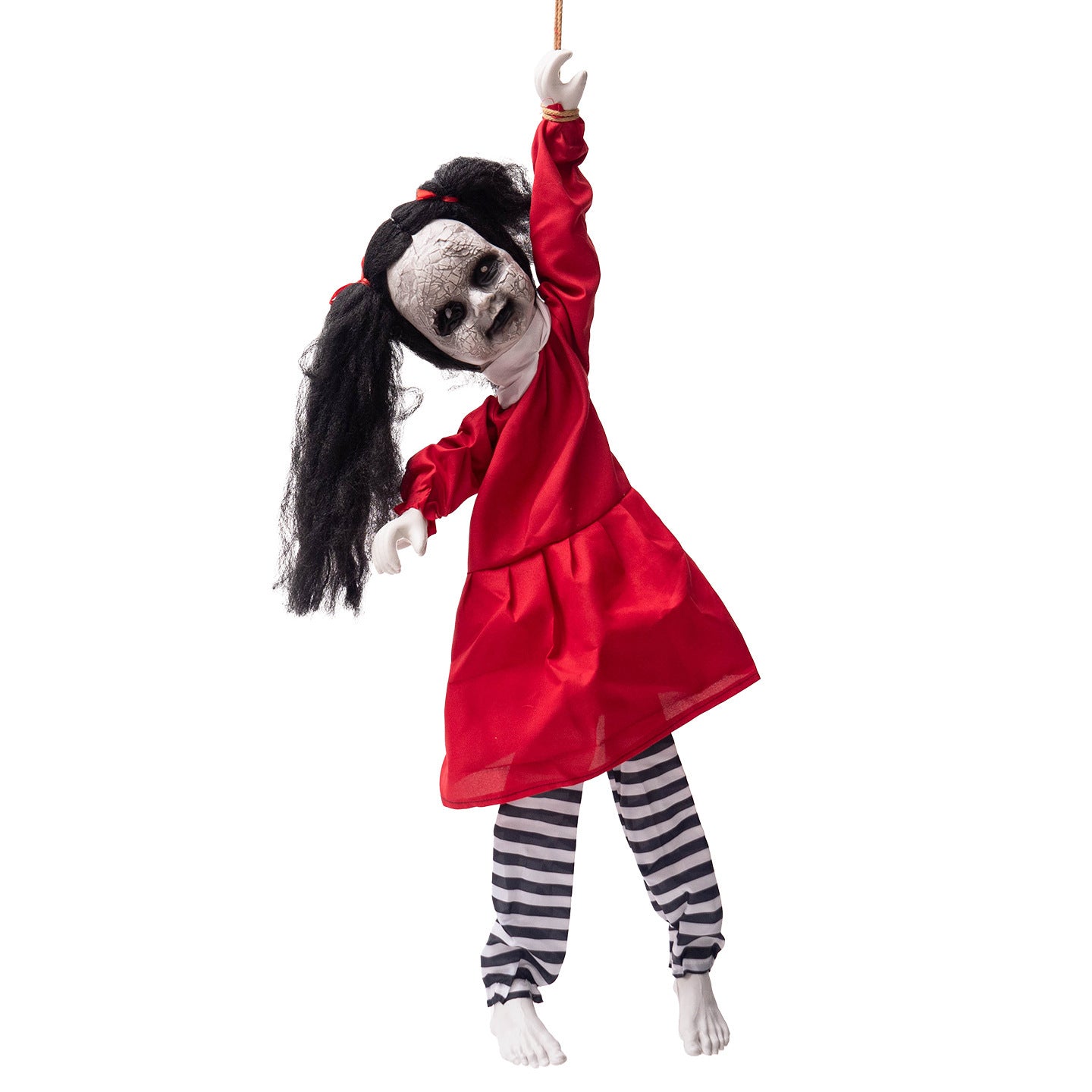 Halloween Swing Arm Red Clothes Kick Girl Hanging Ghost Decorative Pendant Home Ornaments