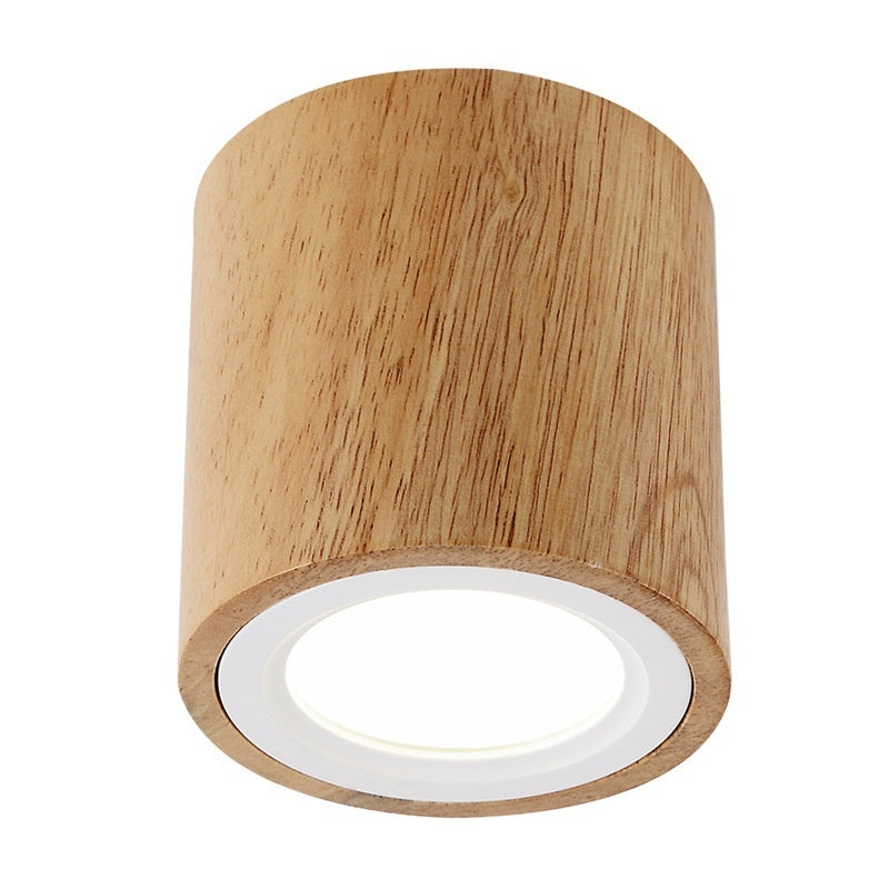 Creative Modern And Simple Solid Wood Aisle Balcony Surface Mounted Downlight Lighting Home Essentials