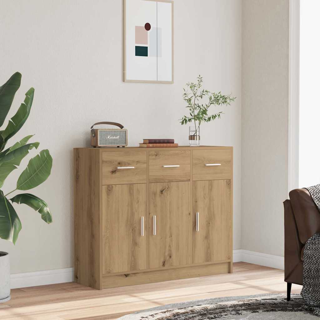vidaXL puhvetkapp Artisan Oak 91x28x75 cm Engineered Wood