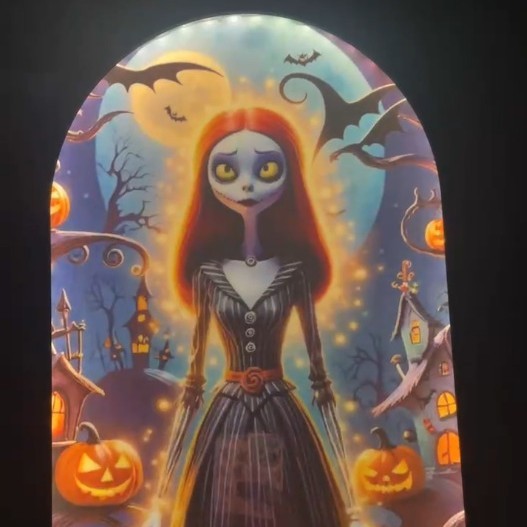Ghost Holographic Mirror Halloween Decoration Home Ornaments