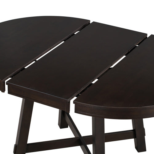 Table à manger circulaire extensible
