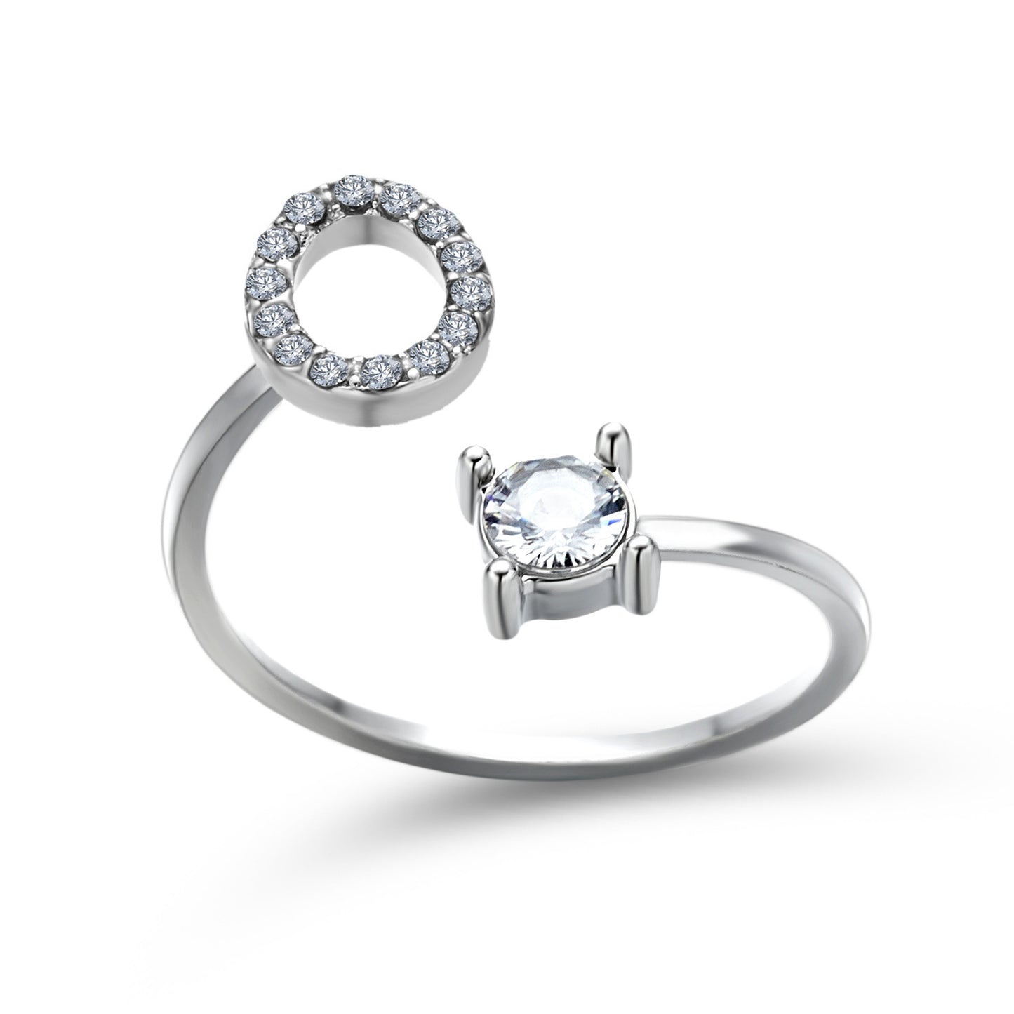 New Design Adjustable 26 Initial Letter Ring Fashion Jewelry For Women Simple Elegant Jewelry Exquisite Rings /Jewelry & Accessories