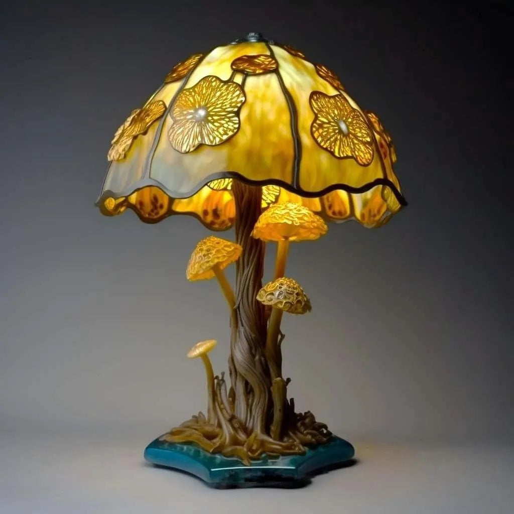 Colored Glass Plant Series Desk Lamp Lighting Home Essentials