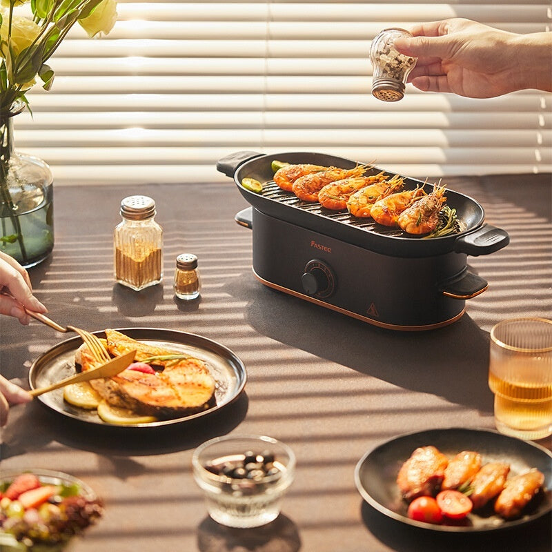 Mini Barbecue Plate Electric Baking Pan Grill Household Smoke-free appliances Home Essentials