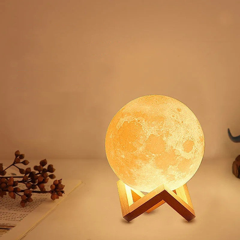 3D Printing Moon Night Lamp – Romantic Table Lamp Gift for Chinese Valentine's Day, Anniversary & Special Occasions