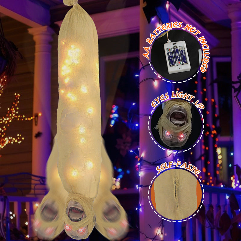 Halloween Inverted Mummy Induction Electric Luminous Hanging Ghost Home Ornaments
