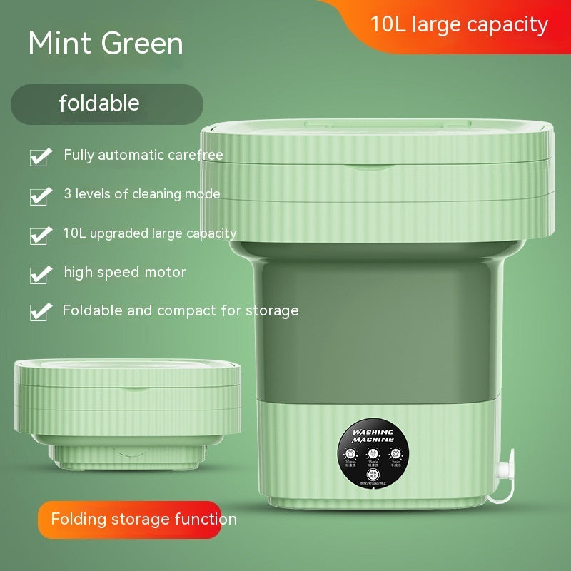 Plastic Folding Washing Machine Automatic Washing Underwear Panty Socks Baby Pet Clothes Dormitory Washing Integrated appliances Home Essentials
