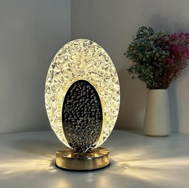 Oval Crystal LED Table Lamp Lighting Home Essentials