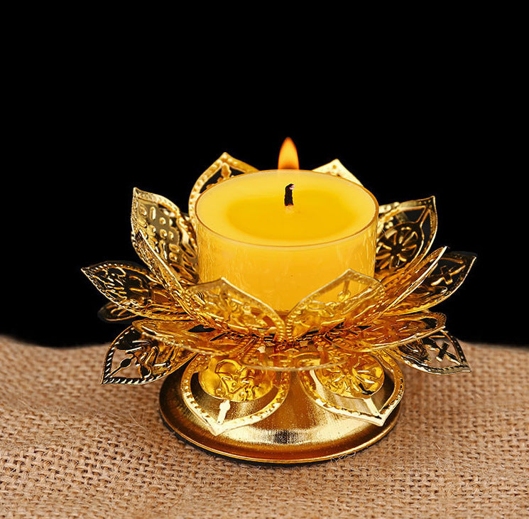Lampe à bougie en alliage pour usage domestique, support de lampe de culte
