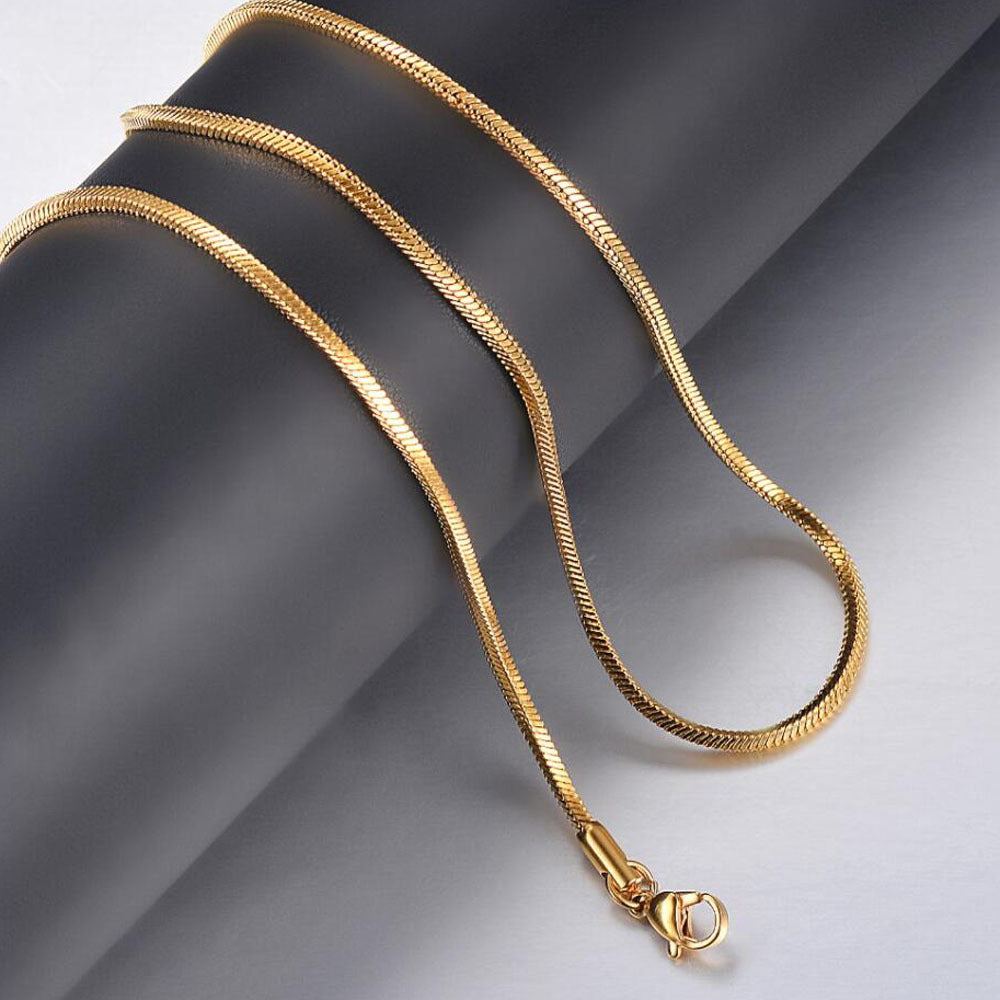 Accessories Square Snake Chain Temperament Gold Necklace Jewelry/Accessories