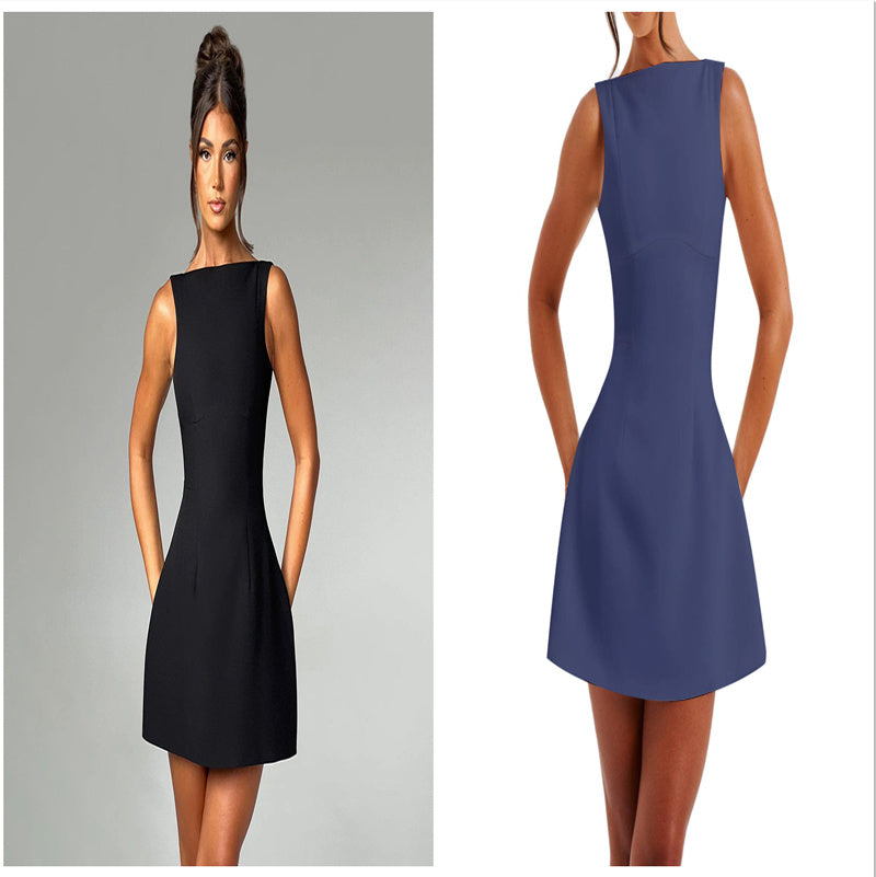 Sexy Slim-fitting Backless Dress Summer Sleeveless Short Dresses Women's Garments Apparel / Clothing