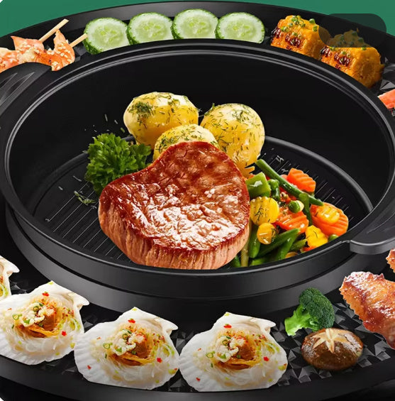 Hot Pot Barbecue All-in-one Pot Household Multi-functional Barbecue Plate Appliances Home Essentials